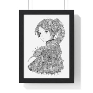 FRIEREN BLACK & WHITE FRAMED POSTER FRIEREN BLACK & WHITE FRAMED POSTER