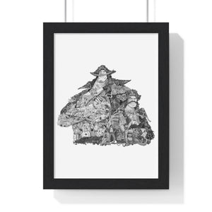 WHITEBEARD ROGER BLACK & WHITE FRAMED POSTER WHITEBEARD ROGER BLACK & WHITE FRAMED POSTER