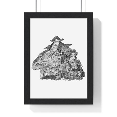 WHITEBEARD ROGER BLACK & WHITE FRAMED POSTER WHITEBEARD ROGER BLACK & WHITE FRAMED POSTER