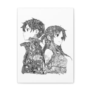KIRITO ASUNA BLACK & WHITE CANVAS KIRITO ASUNA BLACK & WHITE CANVAS