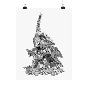 EVA 01 BLACK & WHITE POSTER EVA 01 BLACK & WHITE POSTER