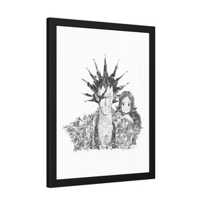 KENPACHI BLACK & WHITE FRAMED POSTER KENPACHI BLACK & WHITE FRAMED POSTER