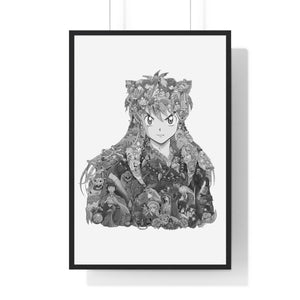 INUYASHA BLACK & WHITE FRAMED POSTER INUYASHA BLACK & WHITE FRAMED POSTER