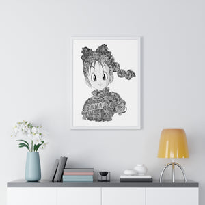 BULMA BLACK & WHITE FRAMED POSTER BULMA BLACK & WHITE FRAMED POSTER