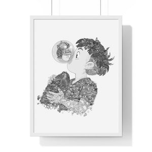 PONYO BLACK & WHITE FRAMED POSTER PONYO BLACK & WHITE FRAMED POSTER