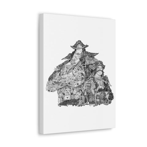 WHITEBEARD ROGER BLACK & WHITE CANVAS WHITEBEARD ROGER BLACK & WHITE CANVAS