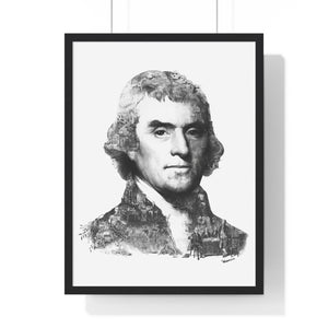 THOMAS JEFFERSON BLACK & WHITE FRAMED POSTER THOMAS JEFFERSON BLACK & WHITE FRAMED POSTER