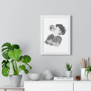 PONYO BLACK & WHITE FRAMED POSTER PONYO BLACK & WHITE FRAMED POSTER