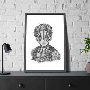 AKAZA BLACK & WHITE FRAMED POSTER AKAZA BLACK & WHITE FRAMED POSTER