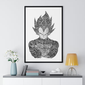 VEGETA (WITH STORY) BLACK & WHITE FRAMED POSTER VEGETA (WITH STORY) BLACK & WHITE FRAMED POSTER