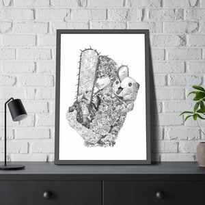 DENJI BLACK & WHITE FRAMED POSTER DENJI BLACK & WHITE FRAMED POSTER