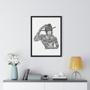 ACE BLACK & WHITE FRAMED POSTER ACE BLACK & WHITE FRAMED POSTER