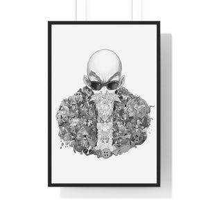 MASTER ROSHI BLACK & WHITE FRAMED POSTER MASTER ROSHI BLACK & WHITE FRAMED POSTER