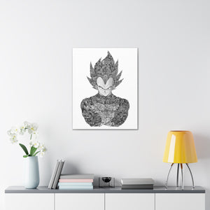 VEGETA (WITH STORY) BLACK & WHITE CANVAS VEGETA (WITH STORY) BLACK & WHITE CANVAS