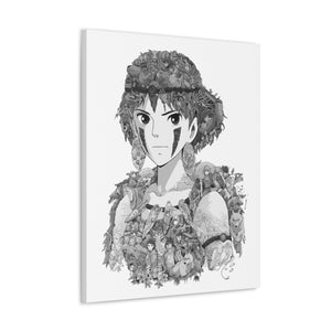 PRINCESS MONONOKE BLACK & WHITE CANVAS PRINCESS MONONOKE BLACK & WHITE CANVAS