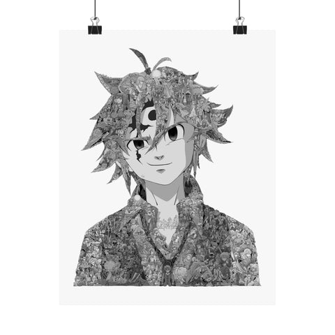 MELIODAS BLACK & WHITE POSTER MELIODAS BLACK & WHITE POSTER