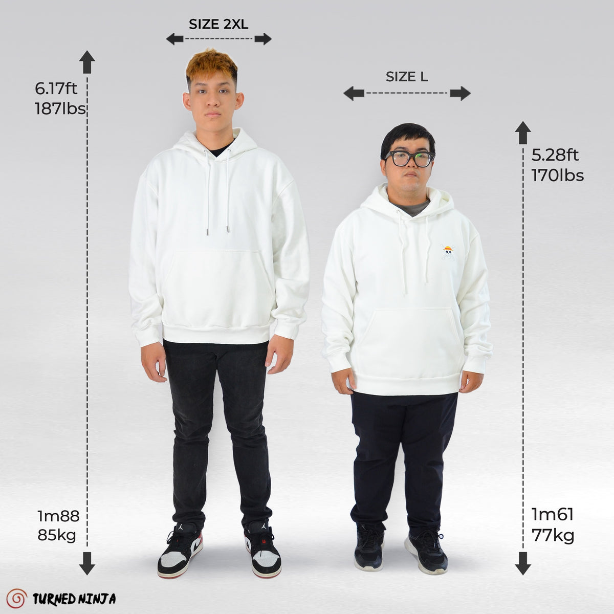 GAARA BLACK & WHITE HOODIE (Ship from Viet Nam)