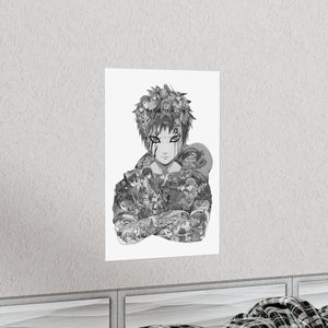GAARA BLACK & WHITE POSTER GAARA BLACK & WHITE POSTER