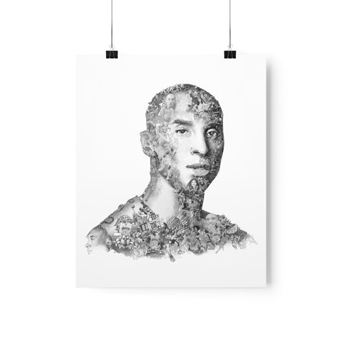 KOBE BRYANT BLACK & WHITE POSTER KOBE BRYANT BLACK & WHITE POSTER