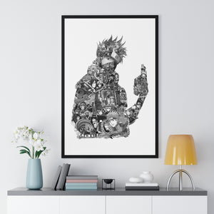 KAKASHI BLACK & WHITE FRAMED POSTER KAKASHI BLACK & WHITE FRAMED POSTER