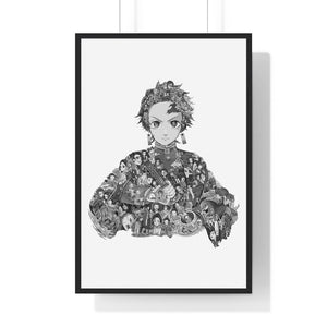 TANRJIO BLACK & WHITE FRAMED POSTER TANRJIO BLACK & WHITE FRAMED POSTER