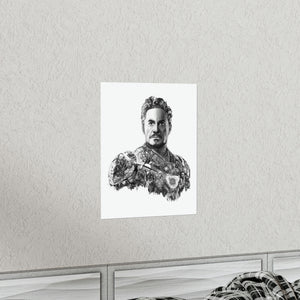 IRON MAN BLACK & WHITE POSTER IRON MAN BLACK & WHITE POSTER
