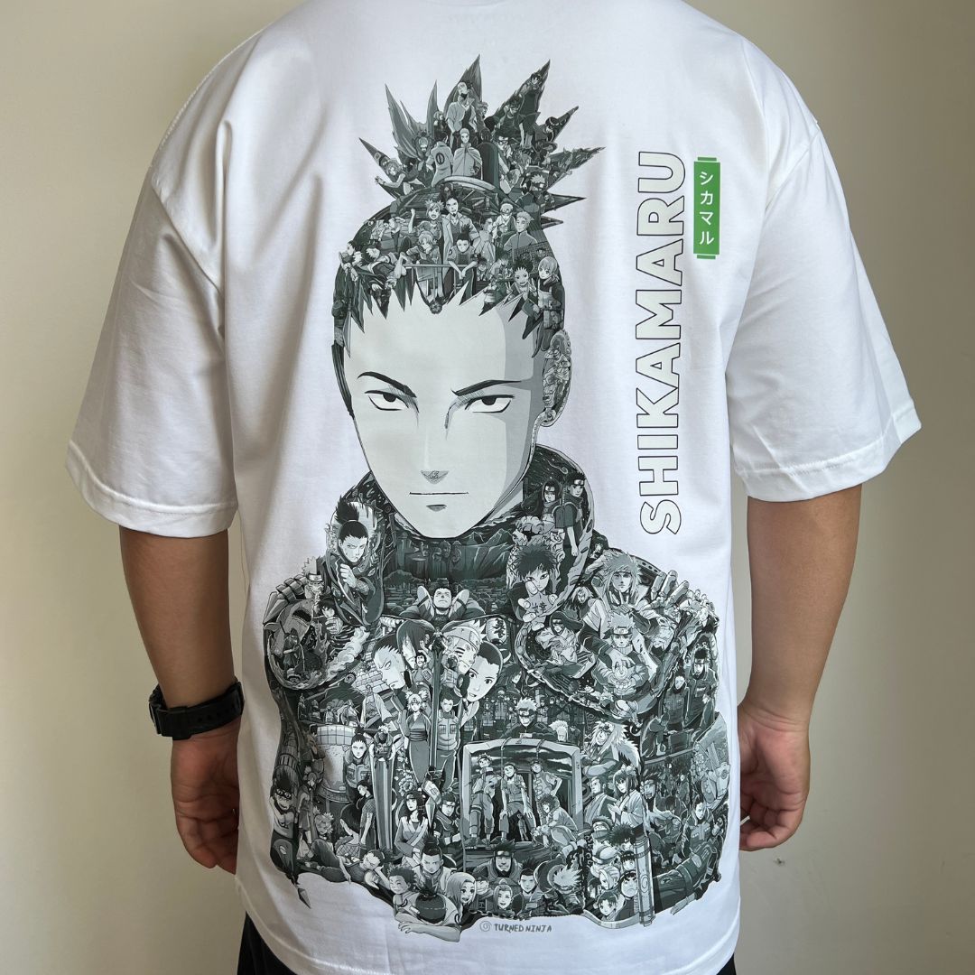 ピンズ・ピンバッジ・缶バッジ shikamaru and temari merch SHIKAMARU PREMIUM T-SHIRT (Art on back - Ship from Viet Nam)