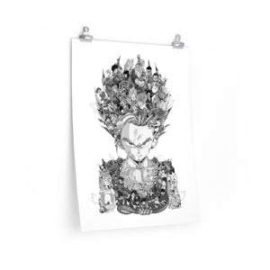 GOHAN BLACK & WHITE POSTER GOHAN BLACK & WHITE POSTER