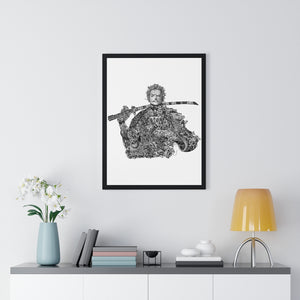 ZORO BLACK & WHITE FRAMED POSTER ZORO BLACK & WHITE FRAMED POSTER