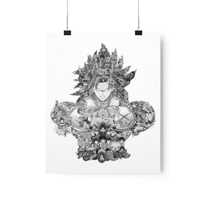 BROLY BLACK & WHITE POSTER BROLY BLACK & WHITE POSTER
