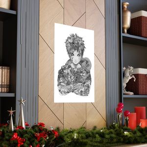 GAARA BLACK & WHITE POSTER GAARA BLACK & WHITE POSTER