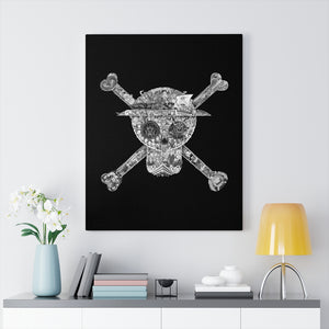 MUGIWARA JOLLY ROGER BLACK & WHITE CANVAS MUGIWARA JOLLY ROGER BLACK & WHITE CANVAS