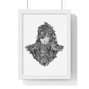 HASHIRAMA - MADARA BLACK & WHITE FRAMED POSTER HASHIRAMA - MADARA BLACK & WHITE FRAMED POSTER