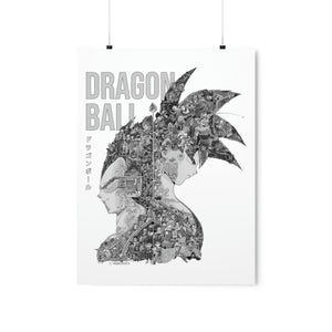GOKU VEGETA BLACK & WHITE POSTER GOKU VEGETA BLACK & WHITE POSTER