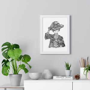 LUFFY BLACK & WHITE FRAMED POSTER LUFFY BLACK & WHITE FRAMED POSTER