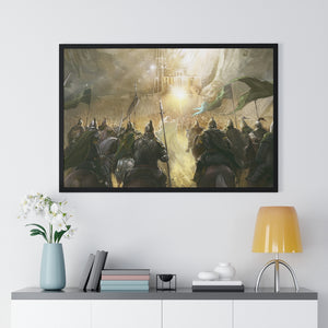 BATTLE OF HELM'S DEEP FRAMED POSTER BATTLE OF HELM'S DEEP FRAMED POSTER