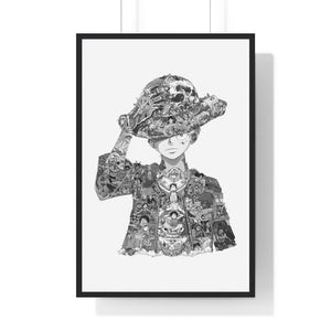 LUFFY BLACK & WHITE FRAMED POSTER LUFFY BLACK & WHITE FRAMED POSTER