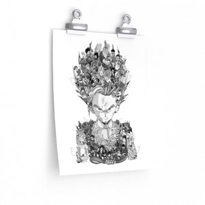 GOHAN BLACK & WHITE POSTER GOHAN BLACK & WHITE POSTER