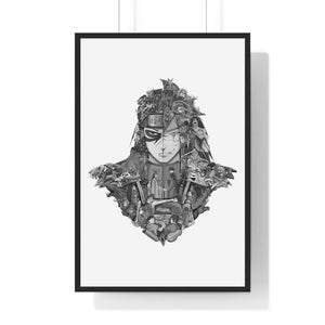 HASHIRAMA - MADARA BLACK & WHITE FRAMED POSTER HASHIRAMA - MADARA BLACK & WHITE FRAMED POSTER