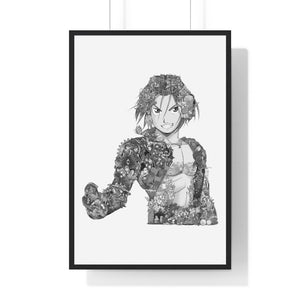 EDWARD ELRIC BLACK & WHITE FRAMED POSTER EDWARD ELRIC BLACK & WHITE FRAMED POSTER