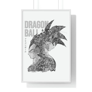 GOKU VEGETA BLACK & WHITE FRAMED POSTER GOKU VEGETA BLACK & WHITE FRAMED POSTER