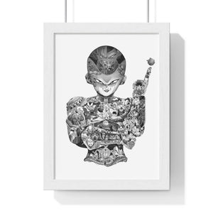 FRIEZA BLACK & WHITE FRAMED POSTER FRIEZA BLACK & WHITE FRAMED POSTER