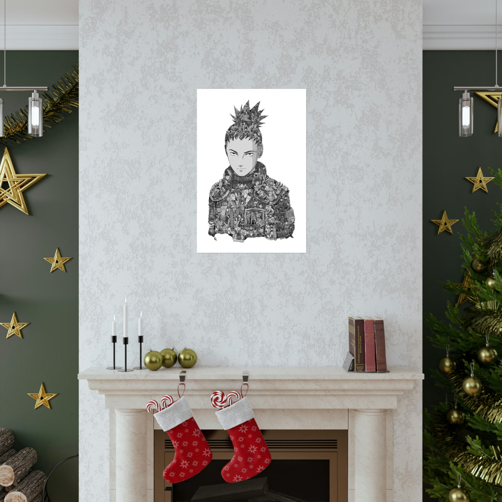 SHIKAMARU BLACK & WHITE POSTER SHIKAMARU BLACK & WHITE POSTER