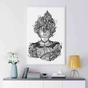 VEGETA BLACK & WHITE FRAMED POSTER VEGETA BLACK & WHITE FRAMED POSTER
