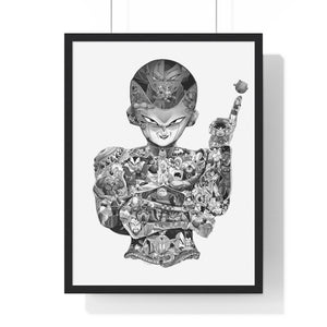 FRIEZA BLACK & WHITE FRAMED POSTER FRIEZA BLACK & WHITE FRAMED POSTER