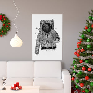 ASTRONAUT BLACK & WHITE POSTER ASTRONAUT BLACK & WHITE POSTER