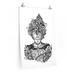 VEGETA BLACK & WHITE POSTER VEGETA BLACK & WHITE POSTER