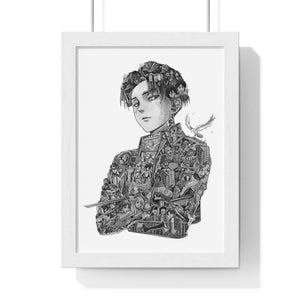 LEVI BLACK & WHITE FRAMED POSTER LEVI BLACK & WHITE FRAMED POSTER