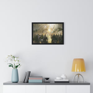 BATTLE OF HELM'S DEEP FRAMED POSTER BATTLE OF HELM'S DEEP FRAMED POSTER