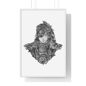 HASHIRAMA - MADARA BLACK & WHITE FRAMED POSTER HASHIRAMA - MADARA BLACK & WHITE FRAMED POSTER